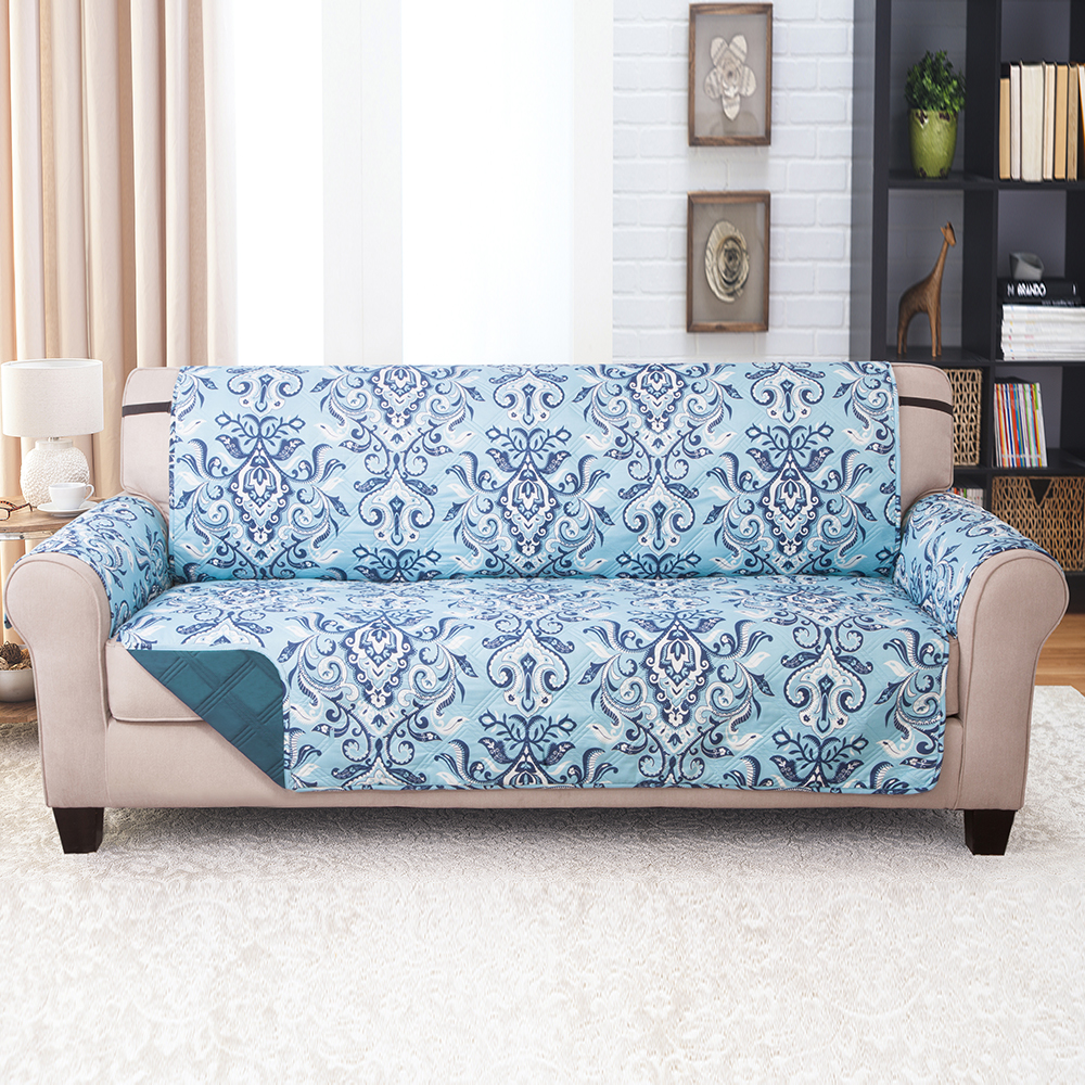 99.99% Polyester dicetak dan pepejal menggunakan sampul sofa