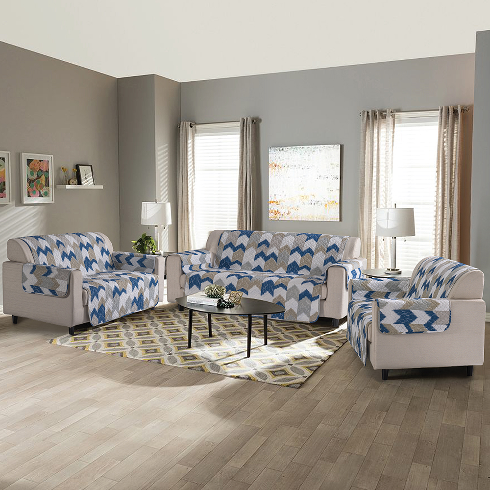 99.99% poliester dicetak dan pepejal menggunakan sofa penutup 3-pieces